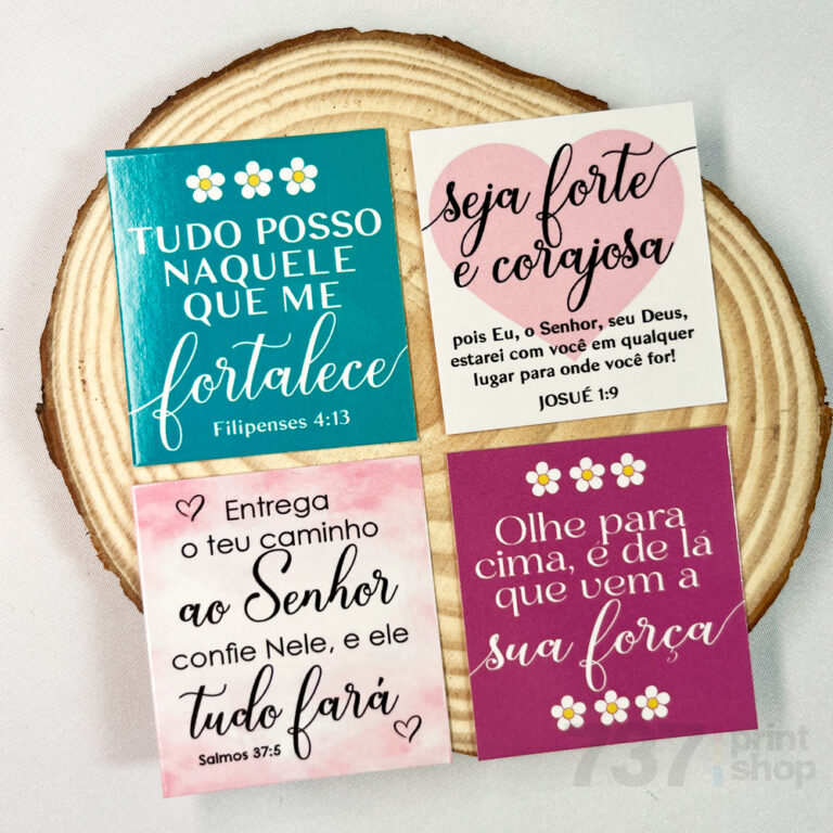 240 Mini Cartão de Agradecimento com Frases Inspi