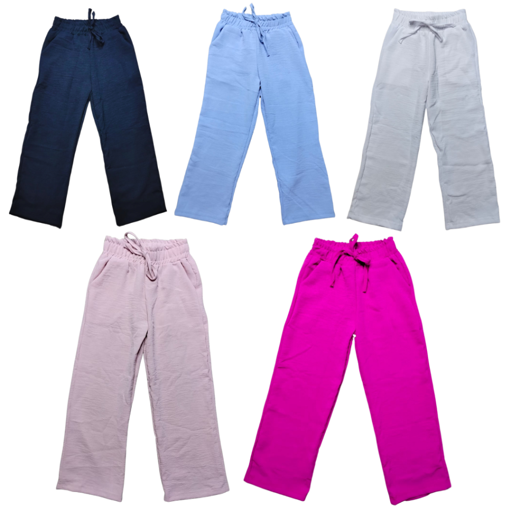 Calça Pantalona Infantil Blogueirinha Tecido Duna Confortável e Fresca Com Bolso