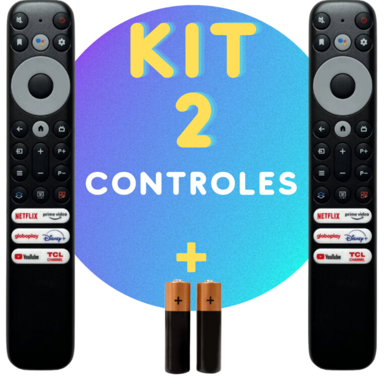 Kit 2 Controle Remoto Para Tv Tcl Smart 4k Rc902v 