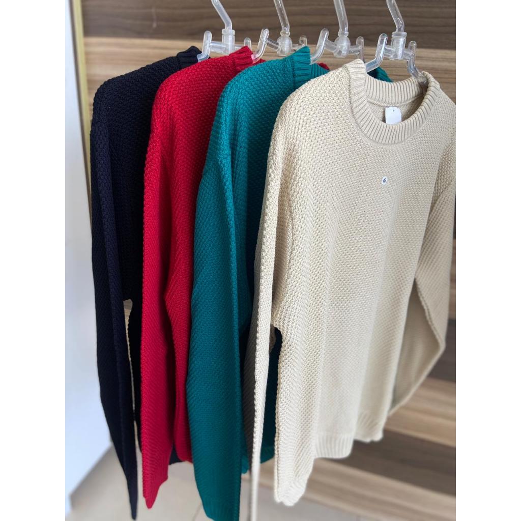 Blusa de frio em Tricô Masculina Grossa