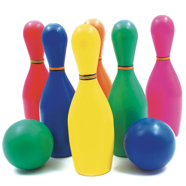 Brinquedo Jogo de Boliche Infantil 6 Pinos e 2 Bol