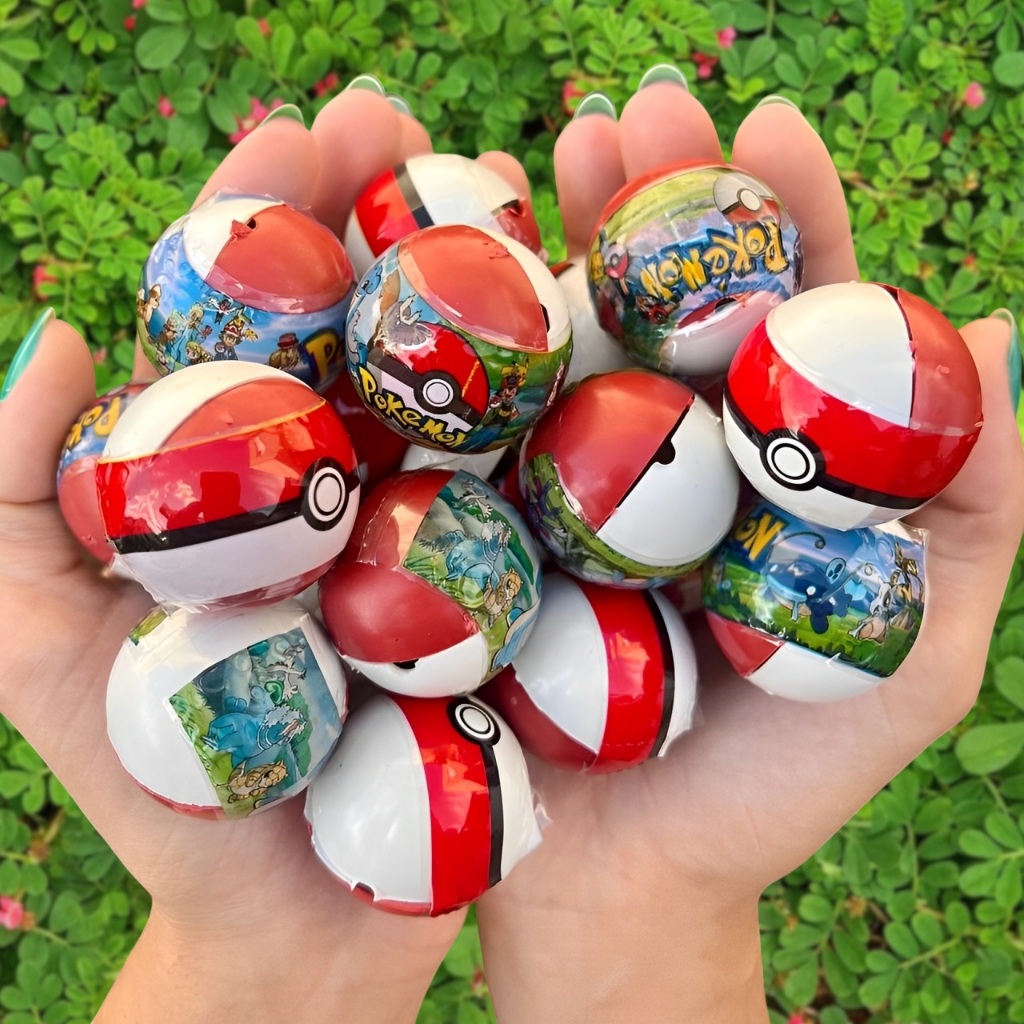 Pokébolas com Miniaturas Pokémon  Kit com 12/24/48 Unidades Lacradas e Sortidas | Presente e Festa