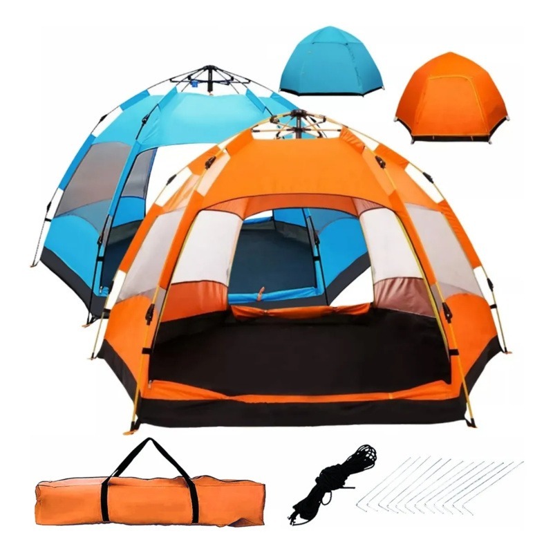 Barraca De Acampamento Automático Grande Para Camping 5-8 Lugares Ventilacao 270*270*150cm Portátil
