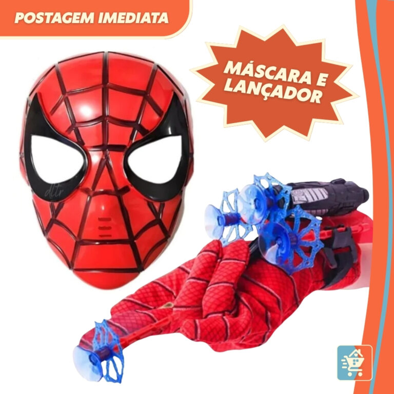 Kit Lançador de Teia + Máscara de Super Herói I