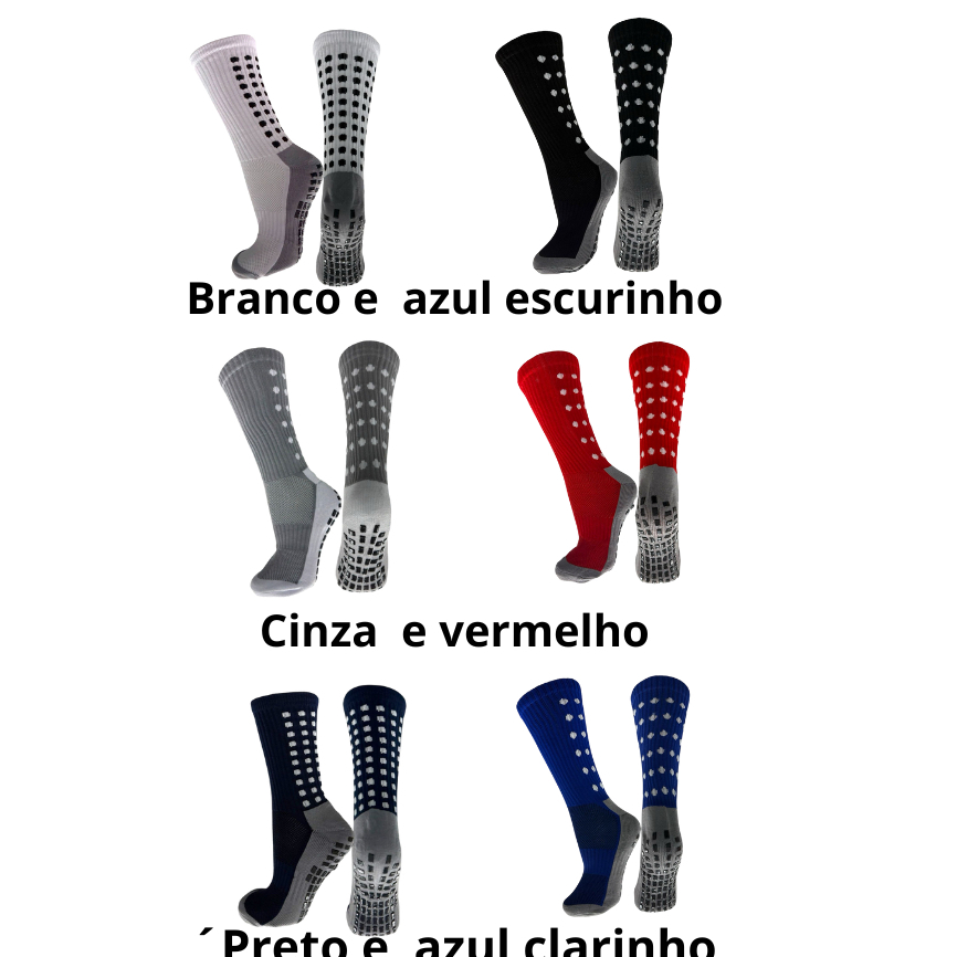 Kit 2 pares de meias de futebol e meias de basquete para esportes
