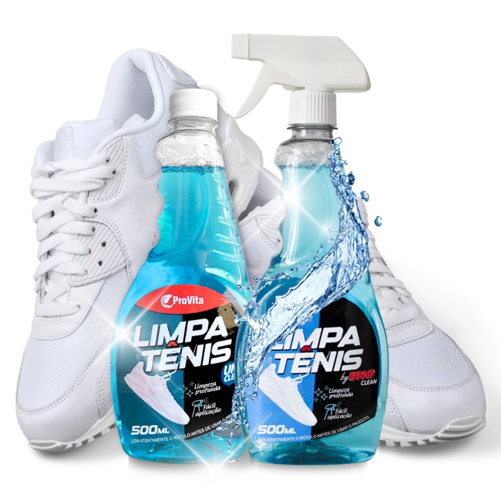 Limpa Tênis 500ml Limpeza Profunda Imediata Tira Manchas Limpador Sapatos tenis perfume Branco