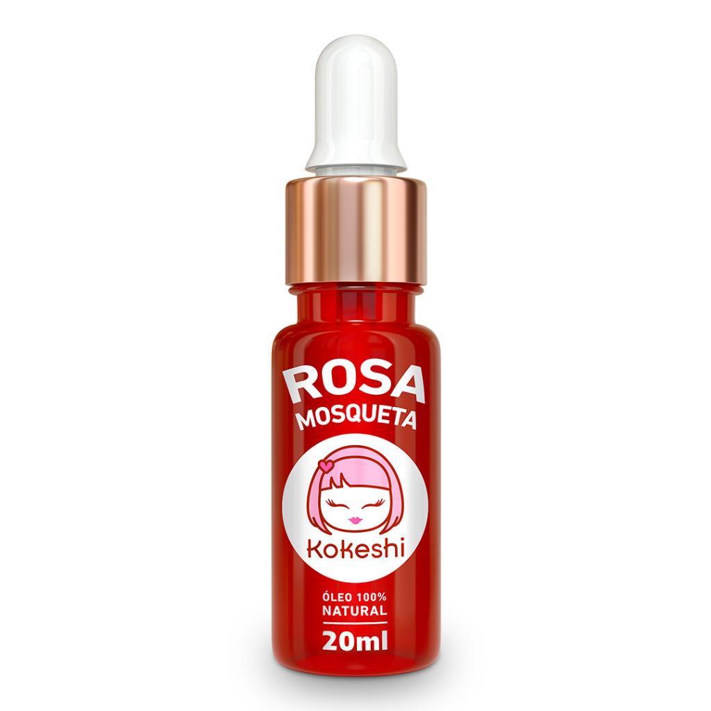 Óleo de Rosa Mosqueta 100% Puro Natural Kokeshi Reparação e Hidratação 20ml