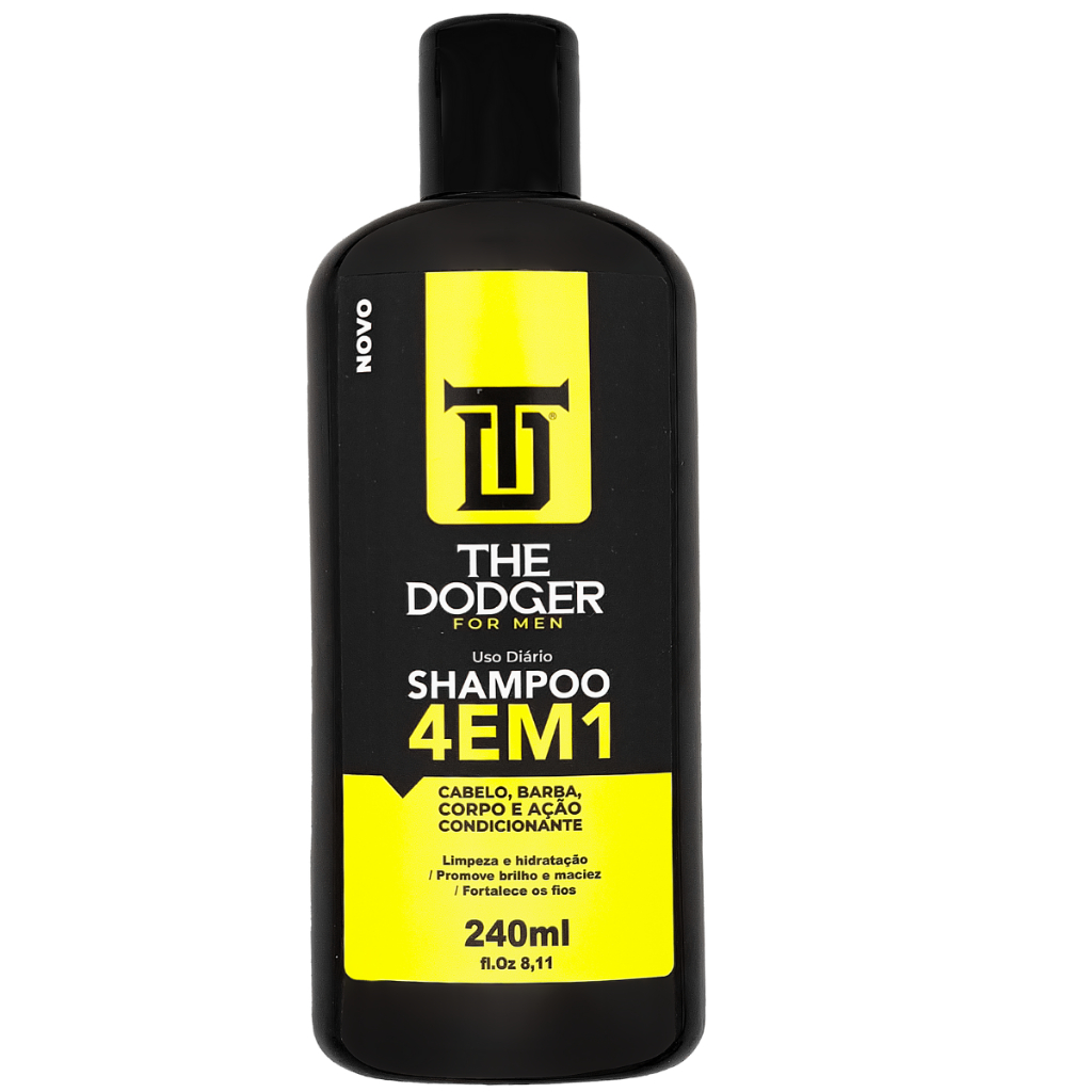 Shampoo 4 em 1 Cabelo Barba Corpo Ação Condicionante 240 Ml The Dodger