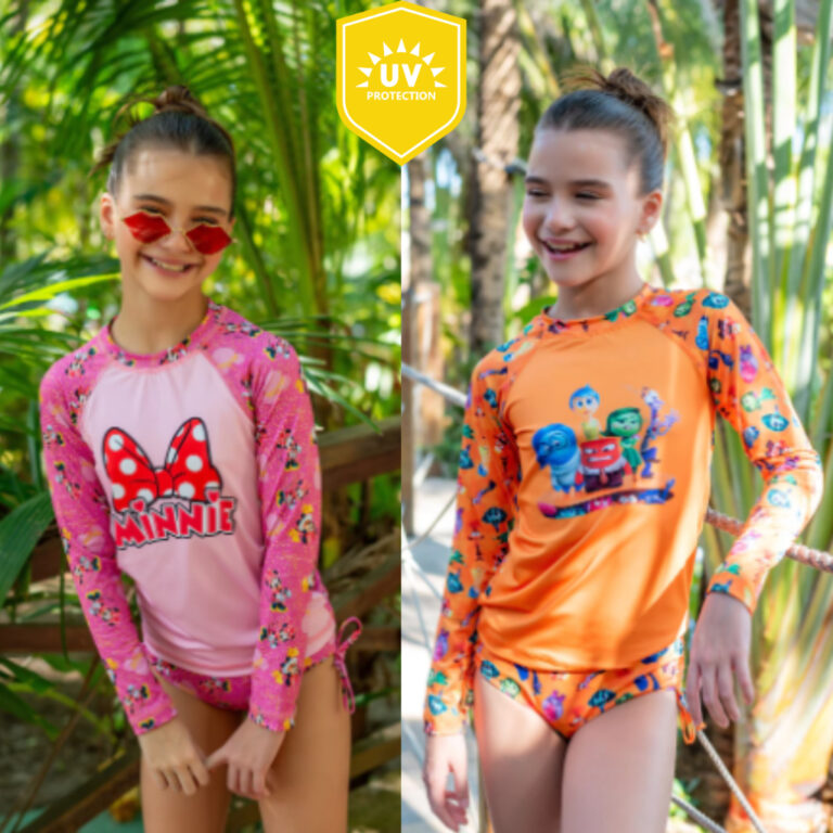 Moda Praia Infantil Stitch Divertidamente Minnie U