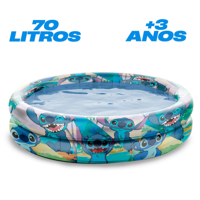 Piscina Infantil Stitch Inflável 70 litros Acima 