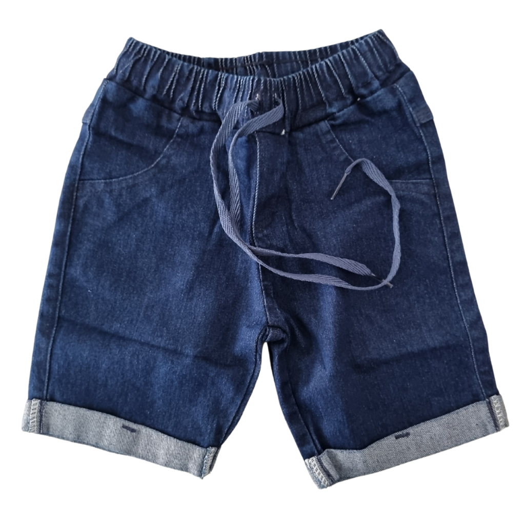 Bermuda Jeans Infantil menino com elástico confortável