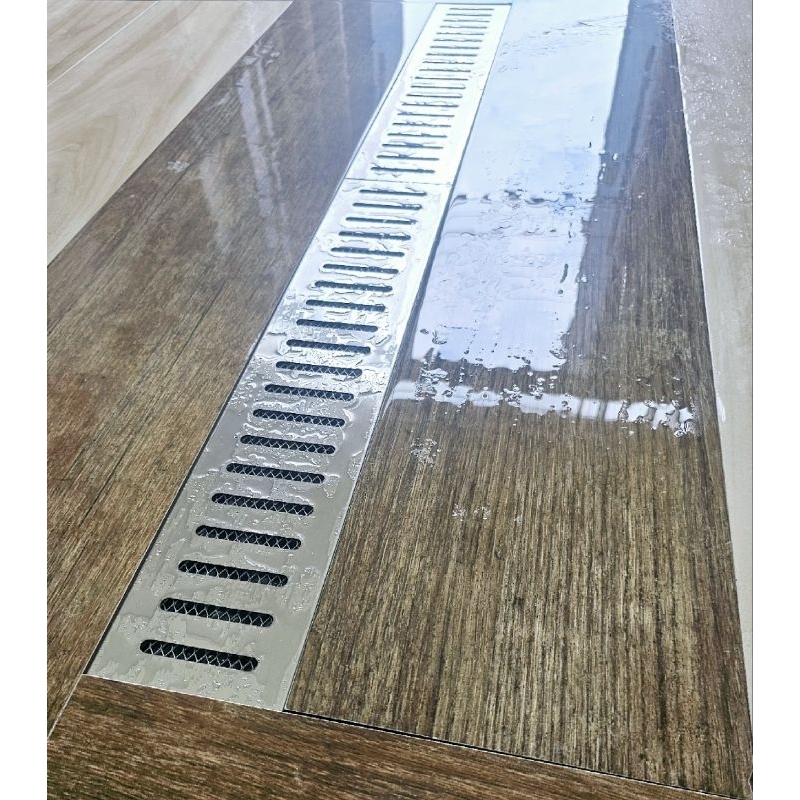 Ralo Linear 10×100 Inox 304 Tela Insetos coletor 8 saídas 75 Piscina Varanda Área gourmet