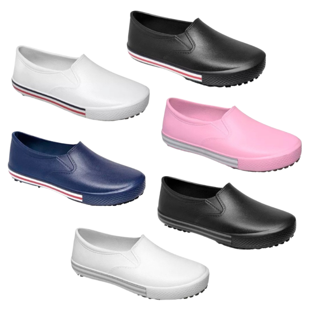 Tênis Antiderrapante BB80 Sapato de Segurança Eva Profissional Hospital Restaurante Cozinha Industri