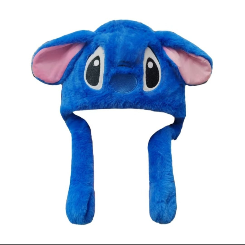 Touca Infantil Stitch e Angel com Cachecol Integrado | com Desenho Animado | criança tendencia2026**