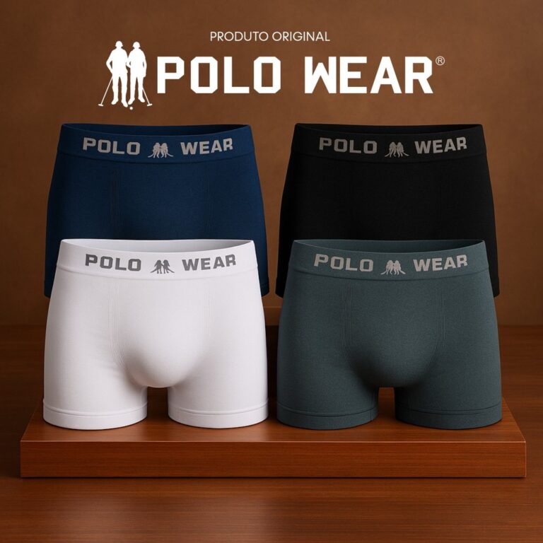 Kit 12 Cuecas Boxer Polo Wear Original Masculina B