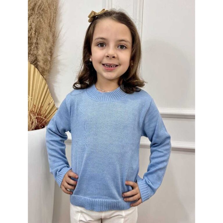 Blusa Basica Cacharrel Sueter Tricot Infantil Juve