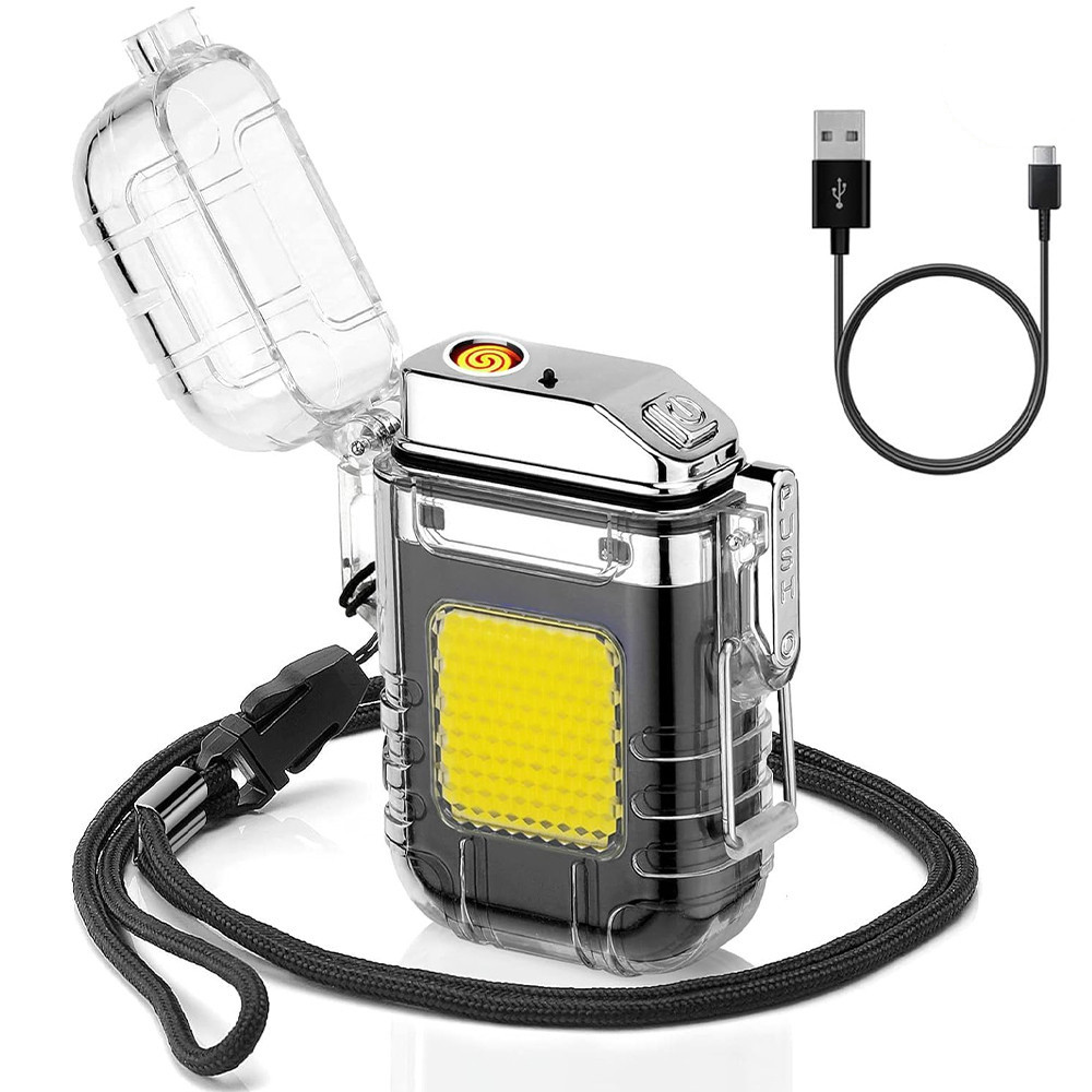 Isqueiro Elétrico LED Recarregável USB Design Ergonomico e Leve