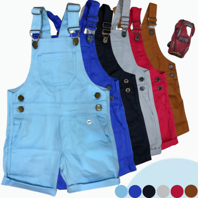 Macacão jardineira infantil menino masculino curt