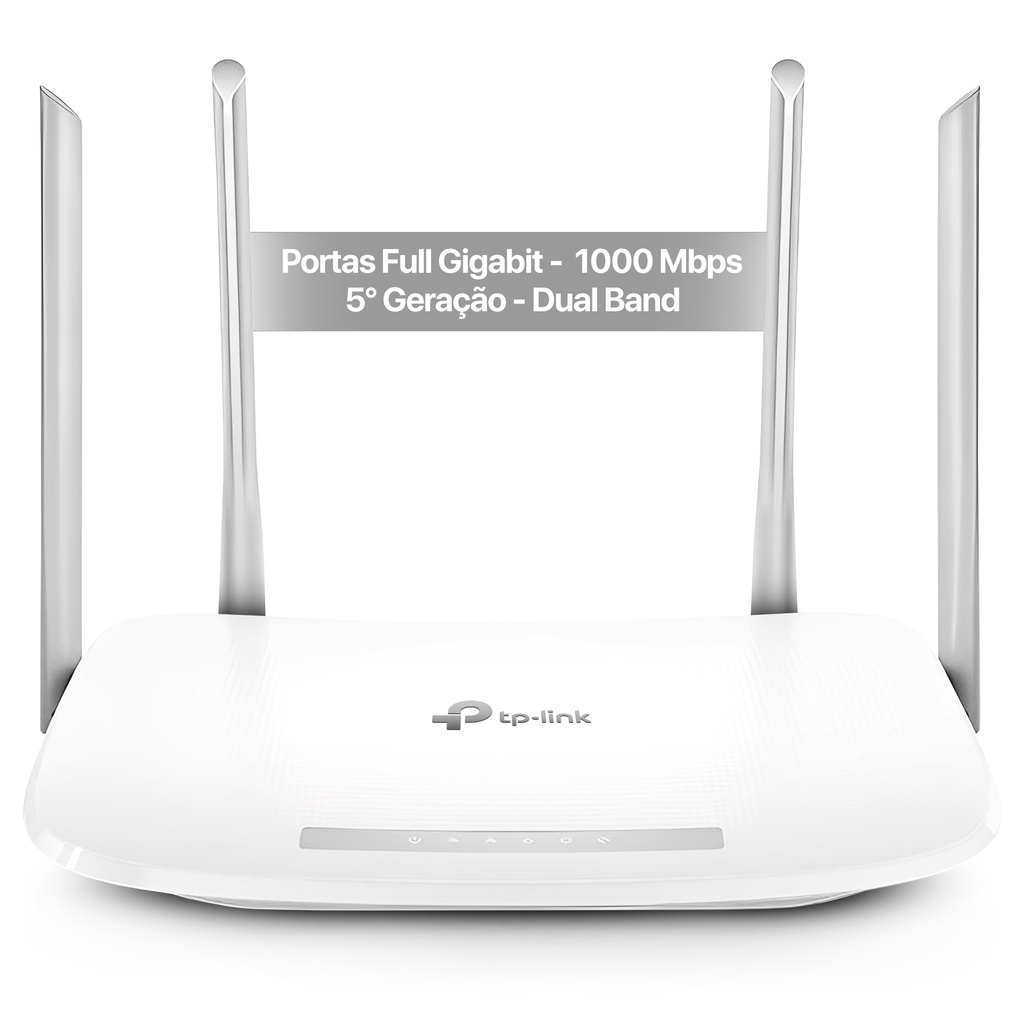Roteador Wifi – MESH – Tp-Link Archer AC1200 Dual Band EC220 – 5. Geração – 4 Antenas – Portas Gigab