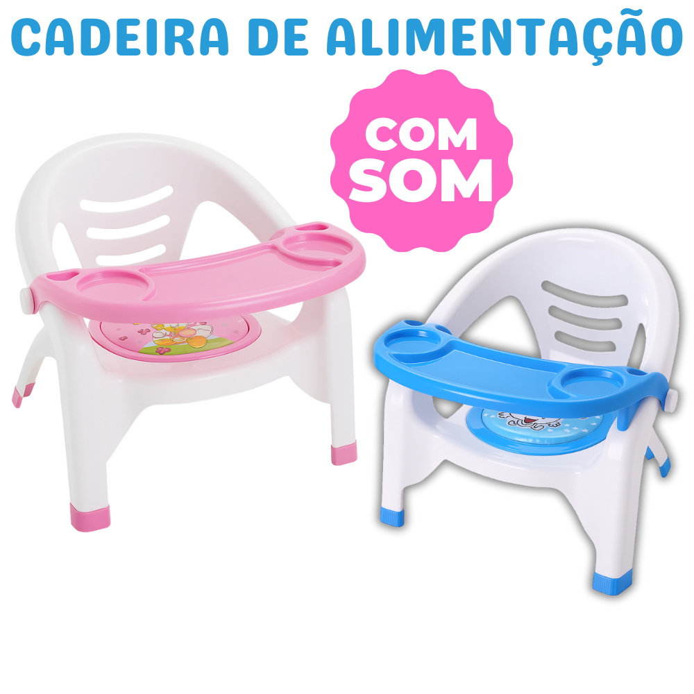 Cadeira Cadeirinha De Alimentaçã Refeição Para Bebê Assento Com Som – Portátil Poltrona De Alimentaç