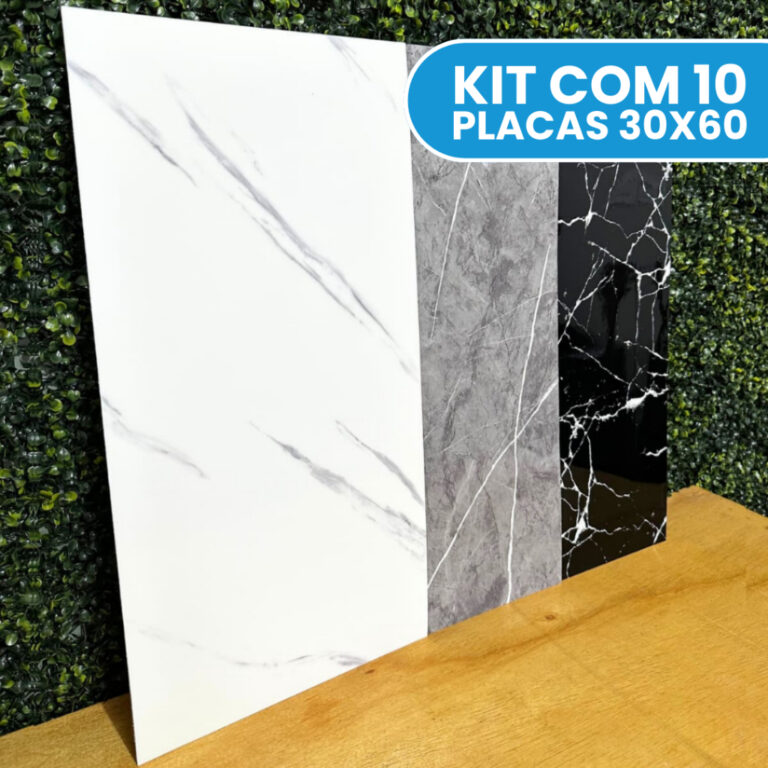 Kit 10 Placas Adesivas Mármore Parede Autocolante