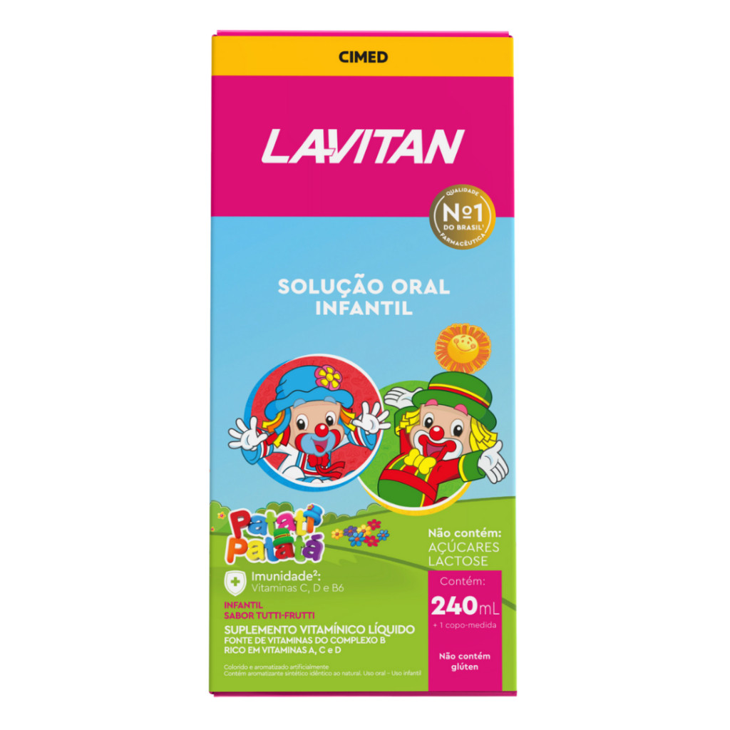 1 Unidade Lavitan Infantil Patati Patata Tutti Frutti com 240ml