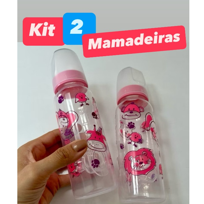 kit 2 mamadeira barato com 2 unidades bico ortodô