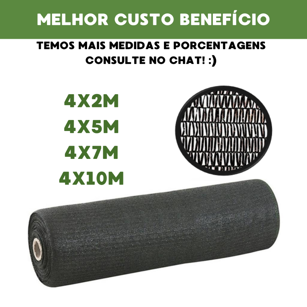 Tela Sombrite Sombreamento 30% Para Horta Jardim Estufa Pergolado Piscina Decoração