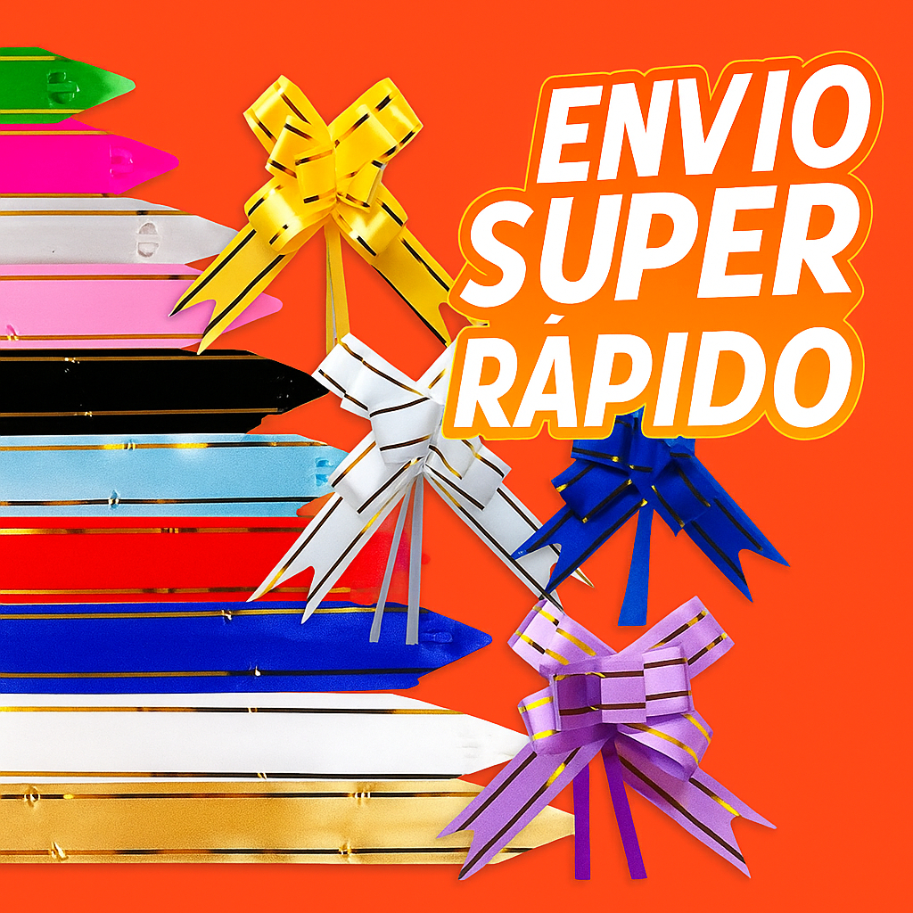 100 LAÇO FÁCIL MAGICO P/ PRESENTE *P , M , G* – 3 tamanhos, varias cores