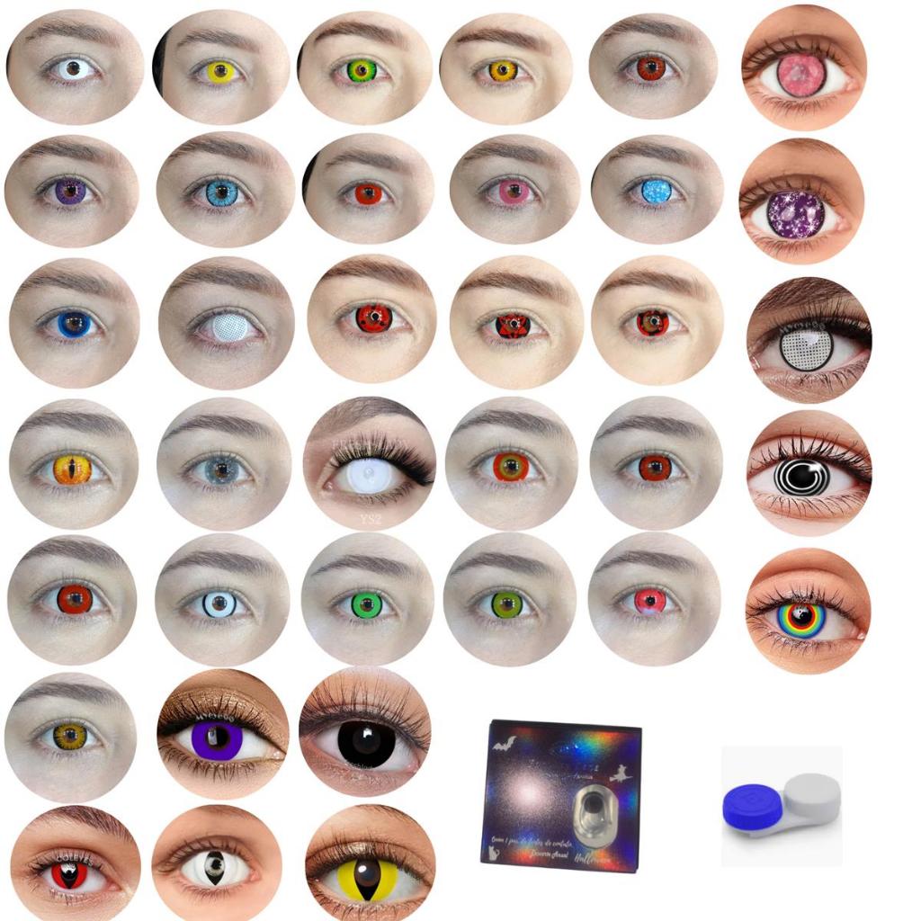 Lentes De Contato Halloween e Fantasia De Descarte Anual Com Registro na ANVISA