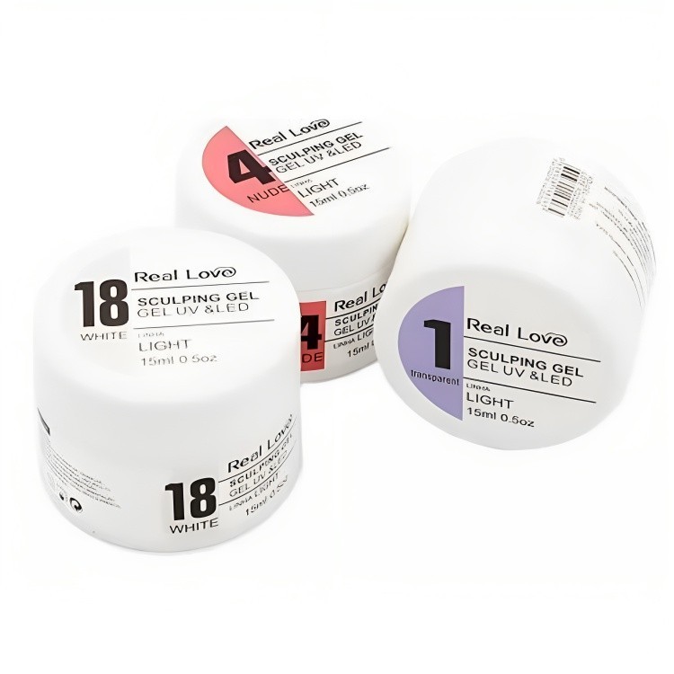 Kit 3 Géis Modelagem Unhas Sculping Gel 15ml Real