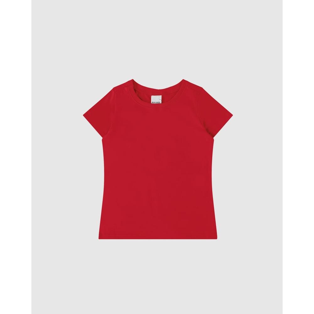 Blusa Infantil Menina Decote Redondo Em Algodão Malwee Kids