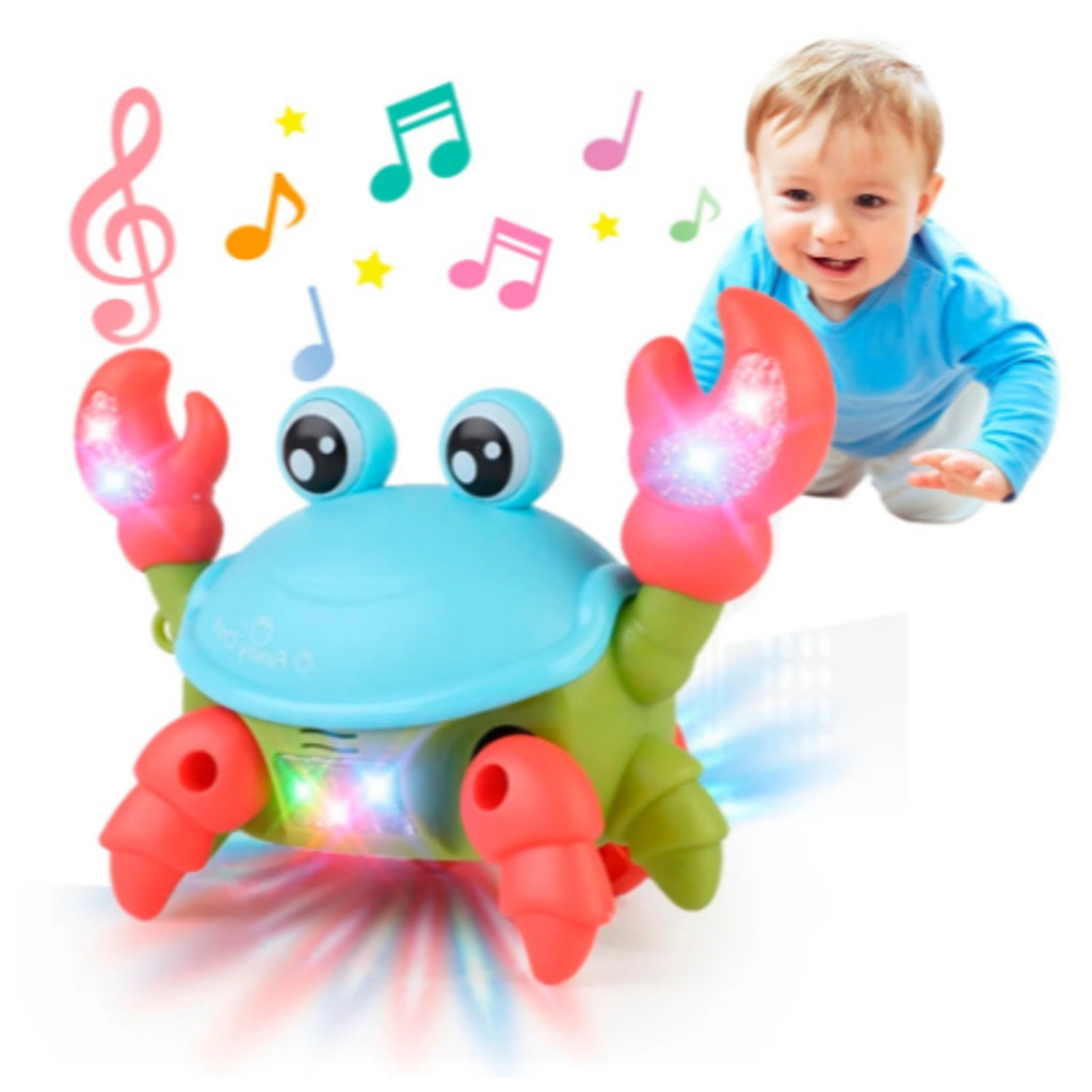 Brinquedo Caranguejo Fujão Musical Som Luz E Movimento