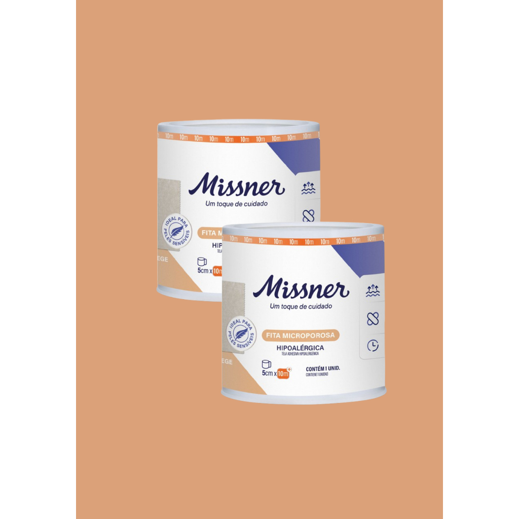FITA MICROPOROSA BEGE 5,0cm X 10M MISSNER C2 UNIDADES