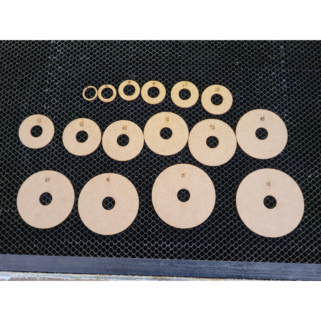 Kit Gabarito de corte Circular de 2,5cm até 10cm – com binde