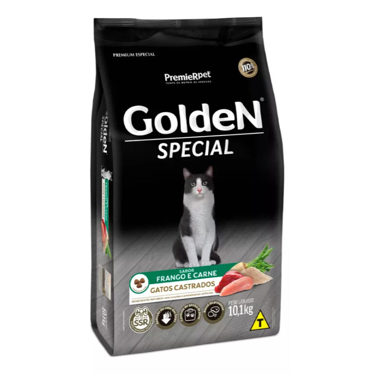 Ração Seca Golden Special Gatos Castrados Frango