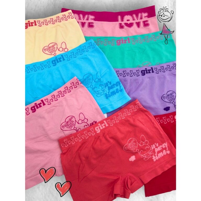 Kit 10 Calcinhas Boxer Infantil Feminina Leve e Co