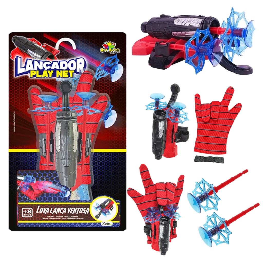 LUVAS LANÇADOR LANÇA TEIA HOMEM ARANHA ORIGINAL SPIDER MAN BRINQUEDO INFANTIL
