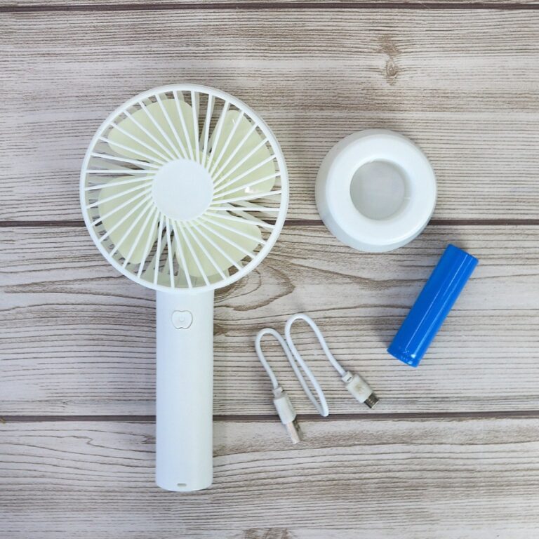 Mini Ventilador Portátil Recarregável USB Led -_