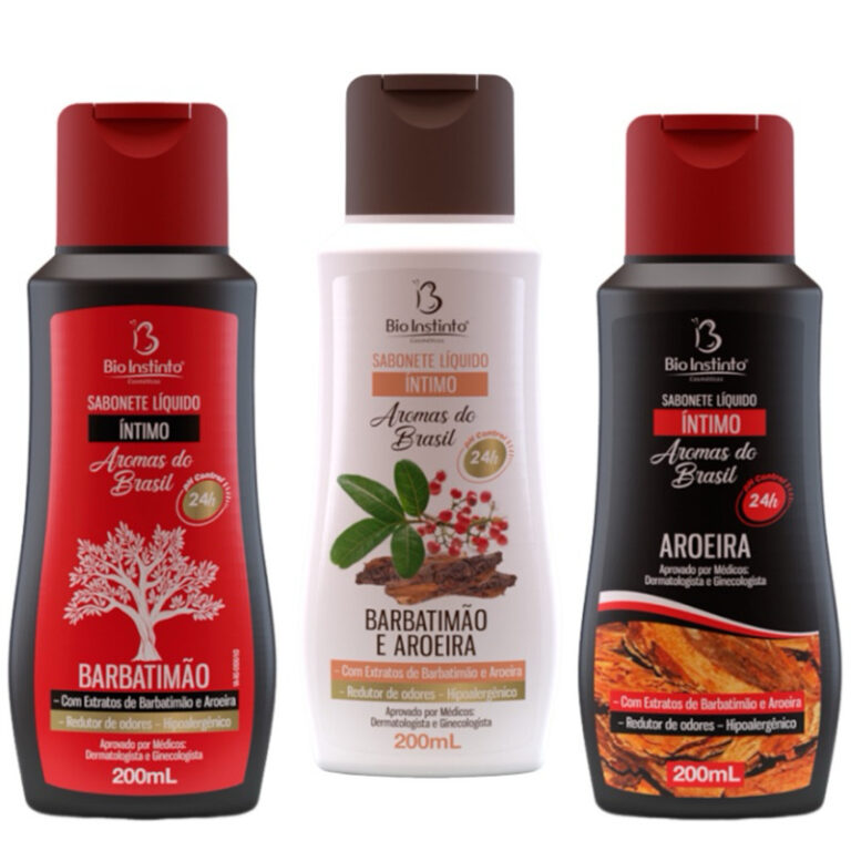 kit 3 Sabonete Íntimo líquido  Barbatimão + Aro