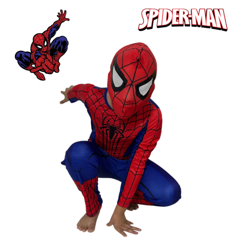 Roupa Fantasia Infantil Homem Aranha C/ Máscara T