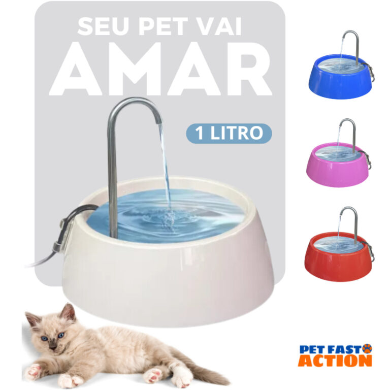 Fonte De Agua Para Gatos 1 Litro Bebedouro Para Ga