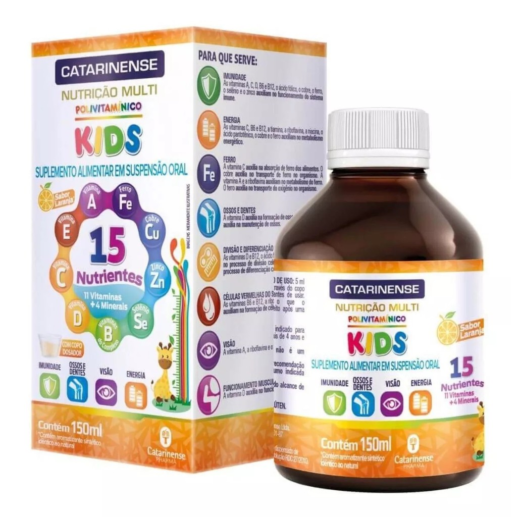 Suplemento Catarinense Polivitamínico Kids Energia 150ml
