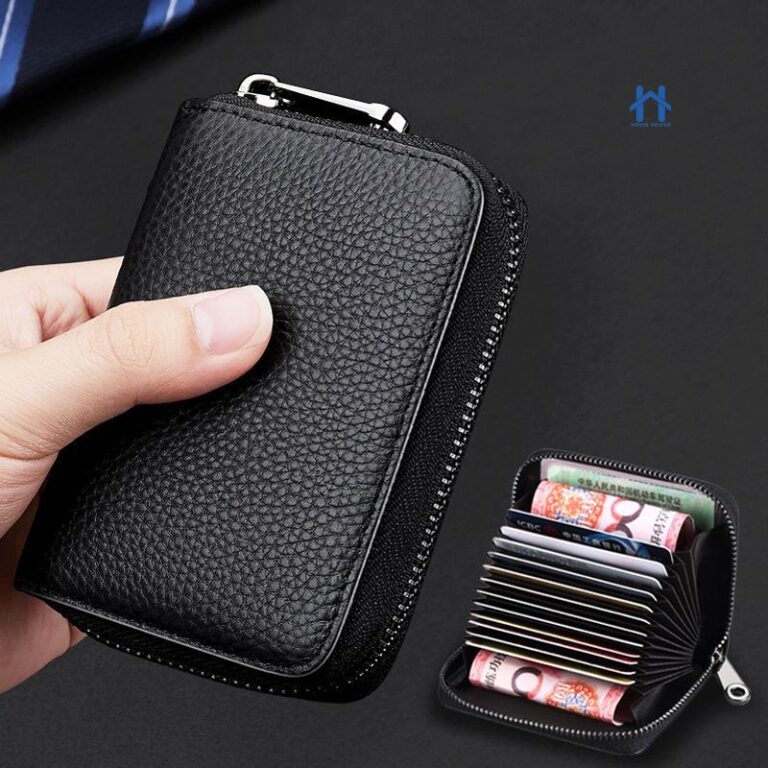 Bolsa Feminina Porta Cartões com Zíper Multi-slo