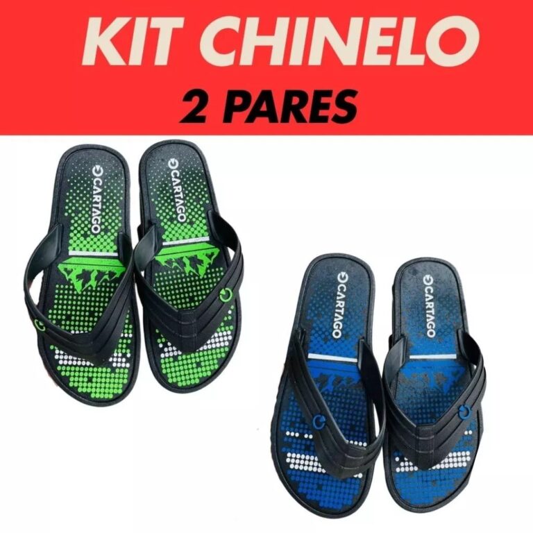 Combo 2 Pares Chinelo Adulto Masculino Confortáve