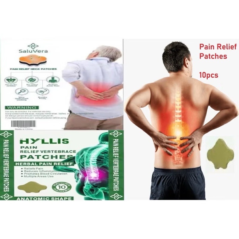 Kit 10 Adesivos Terapêutico Para Alívio De Dor Na Espinha Lombar Joelho  100% Natural para dores nas