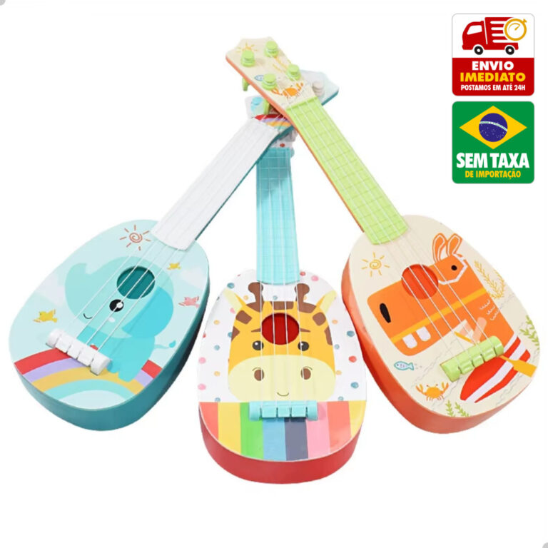 Mini Guitarra Ukulele Infantil de Brinquedo DuteTo