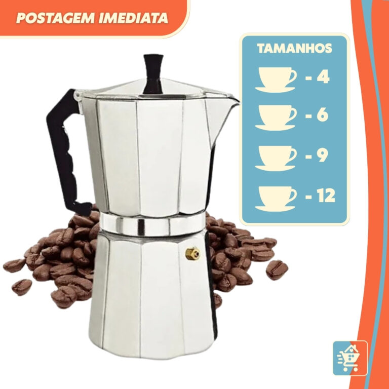 Cafeteira Italiana Moka Alumínio 12 Xícaras  Caf