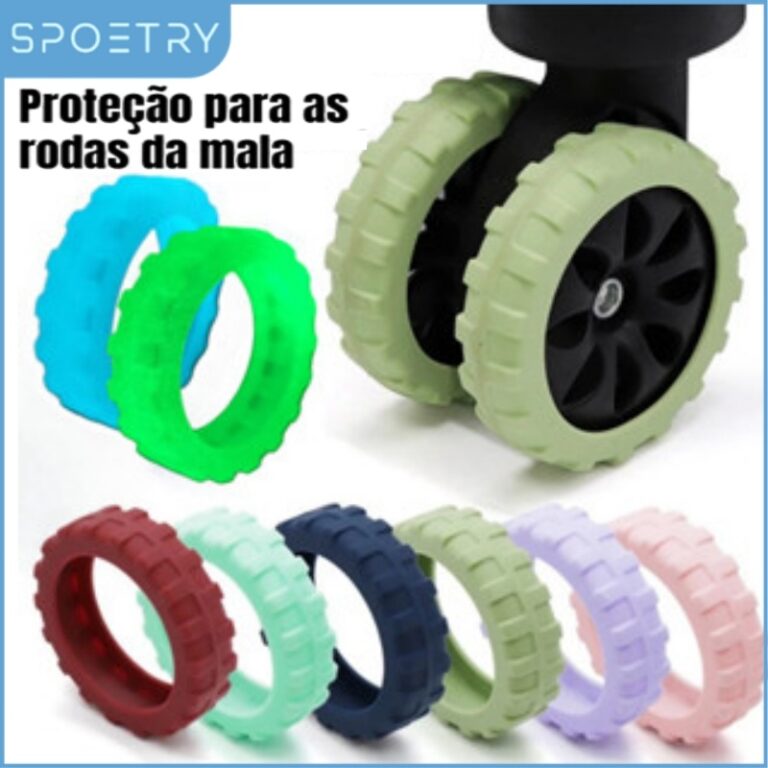 [BR]Kit 8 Capas De Roda Para Bagagem Capa De Silic