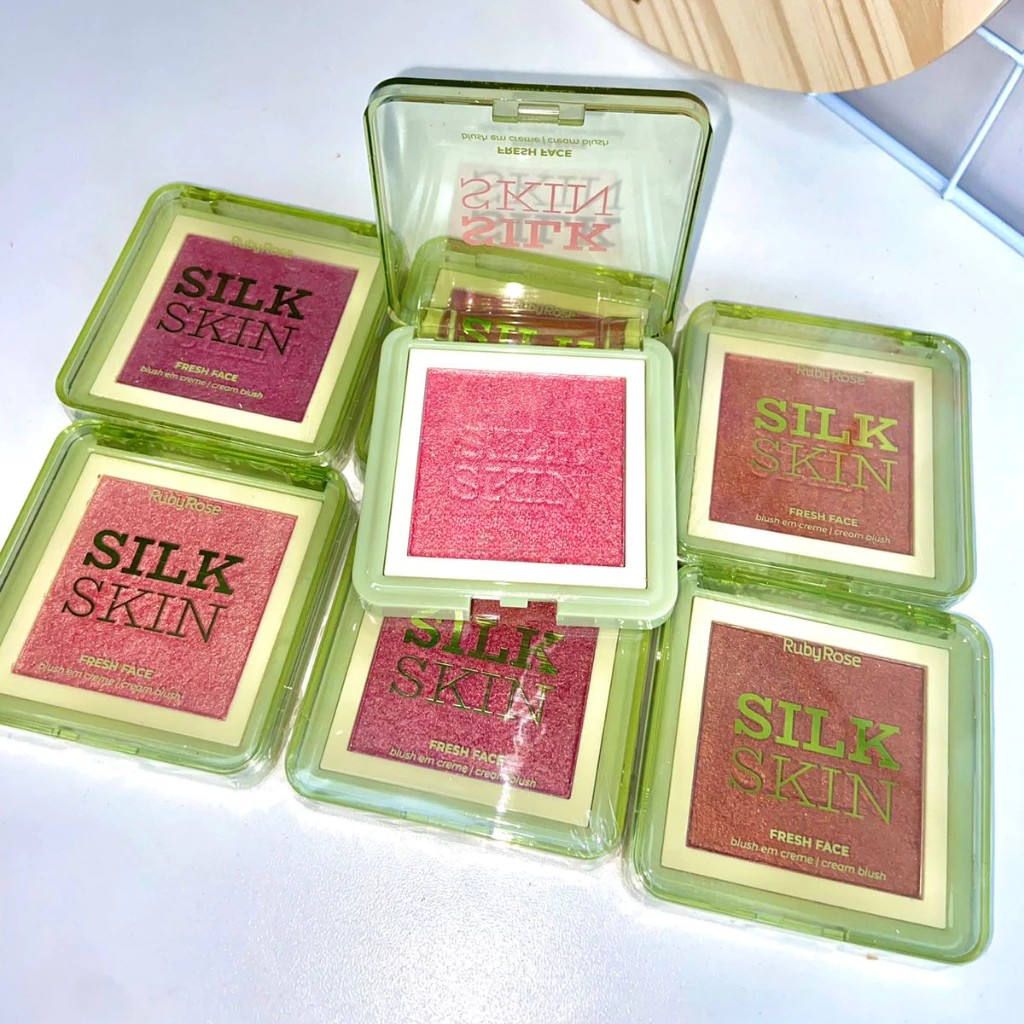 Blush Cintilante Fresh Face Silk Skin – Mauve Bloom Coral Crush Apricot Sunset Flush Ruby Rose